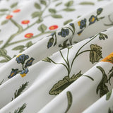 FADFAY 100% Egyptian Cotton Sheets Twin Botanical Printed Floral Sheets Yellow Flowers & Leaves Pattern Farmhouse Bedding Soft and Breathable French Country Bedding 4Pcs Deep Pocket Twin Sheet Set FADFAY