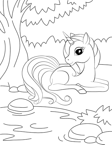 Unicorn Coloring Book: For Kids Ages 4-8 (Coloring Books for Kids) WoodArtSupply