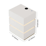 homary Modern Smart Nightstand with Wireless Charging Station, Bedside Table with 3 Drawers, White Night Stand with LED Light homary