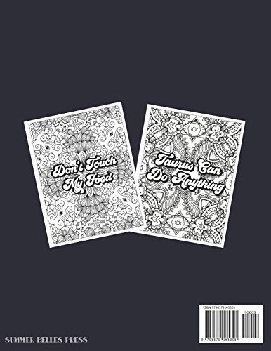 Taurus Coloring Book: Zodiac sign coloring book all about what it means to be a Taurus with beautiful mandala and floral backgrounds. (Zodiac Coloring Books) Majosta