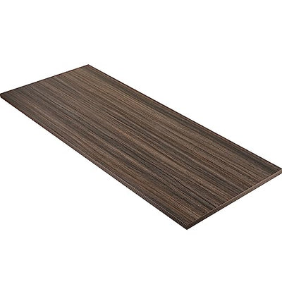 Kaboon Universal Tabletop 59.1"x23.62", Solid One-Piece Melamine Table Top, Double Desk L-Desk DIY, Home and Office Countertop,Eucalyptus/Dark Walnut