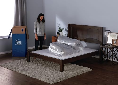 Serta 9" Gel Infused Memory Foam Mattress - California King, White/Gray Serta