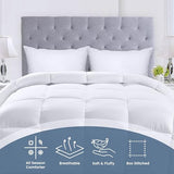 Utopia Bedding Comforters Queen Size, All Season Duvet Insert, Down Alternative Box Stitched Bed Comforter with Corner Tabs, Machine Washable (White) Utopia Bedding