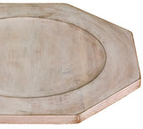 Alpha Living Home Acacia Wood Plates Set of 2 Round Wooden Dinner Plates, Charger Serving Tray Lightweight, Natural Dinnerware Dishes for Steak, Snack, Dessert, Cake, Housewarming - White Caramel Alpha Living Home