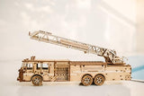Wood Trick Rescue Firetruck Wooden 3D Puzzles for Adults and Kids to Build - Rides up to 20 ft - Wooden Models Engineering DIY Project Mechanical 3D Wood Trick