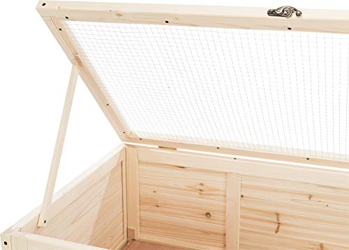 TRIXIE Natura X-Small Indoor Rabbit Hutch, Pet House for Rabbits and Guinea Pigs, Bunny Cage on Wheels, Pull Out Tray - WoodArtSupply