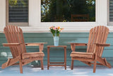 Wooden Folding Adirondack Chair Set of 2, Half Pre-Assembled Wood Lounge Chair for Outdoor Patio Garden Lawn Backyard Deck Pool Beach Firepit