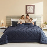MIOTO 128x120 Oversized King Comforter, Extra Large King Size Comforter Oversized, All Season Soft Lightweight Quilt Down Alternative Duvet Insert with 8 Corner Tabs(128x120, Grey) MIOTO