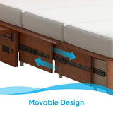 Mjkone Queen Murphy Bed, Cabinet Bed with Tri-fold Mattress/Built-in USB Charging Station/Drawers/Bedside Panel, Space Saving Hidden Adult Guest Beds, Murphy Chest Cabinet Beds for Bedroom - Cherry Mjkone