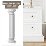 FACBOTALL Modern 6 Drawer Double Dresser, White Dresser Wood Dresser, Wide Chest of Drawers with Deep Drawers & Mental Double Handles Nursery Dresser for Living Room, Hallway FACBOTALL