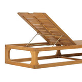 Christopher Knight Home Vauz Patio Chaise Lounge Chair Outdoor, Acacia Wood Poolside Sun Lounger with Slatted Design, Open Frame Pool Lounger with Adjustable Backrest, Natural (Frame Only)