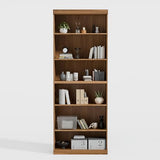 Casaphoria 82" H Wooden Bookcase, Heavy Duty Bookshelves, 6-Tier Wide Bookshelf with Large Storage Space for Home Office, 82" H x 31" W x 16" D, 130Lb, Oak Casaphoria