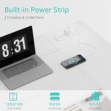 Lufeiya White L Shaped Computer Desk with Power Outlet Shelves, 40 Inch Small Corner Desk for Small Space Home Office, L-Shaped Desk PC Desks, White Lufeiya