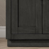 OVE Decors Bailey 60 in. W x 22 in. D x 34.5 in. H Double Sink Bath Vanity in Matte Black Wood with White Engineered Quartz Top OVE Decors