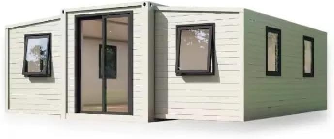 40x20ft Expandable Portable Tiny Home with Complete Living Facilities | Fully Functional Prefab House for Temporary Living, Rentals, or Vacation Use - WoodArtSupply