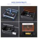 ATOMSTACK R6 Laser Rotary Roller Laser Engraver Multi-Function Compatible with Atomstack Laser Engraver Roller Rotator Y-axis Rotary Engraving Module for Cylindrical Objects Bottles Cups ATOMSTACK