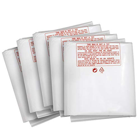 Peachtree Woodworking Supply Clear Plastic Dust Collector Replacement Bag 5 Pack 20" Diameter by 43" Long For Machines with 20" Filter Drums 5 mil Thick Peachtree Woodworking Supply