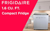 Frigidaire EFR182 1.6 cu ft Stainless Steel Mini Fridge. Perfect for Home or The Office. Platinum Series, 1.8 Frigidaire