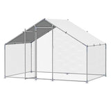 VEVOR Large Metal Chicken Coop with Run, Walkin Chicken Coop for Yard with Waterproof Cover, 6.5 x 9.8 x 6.5 ft, Spire Roof Large Poultry Cage for Hen House, Duck Coop and Rabbit Run VEVOR