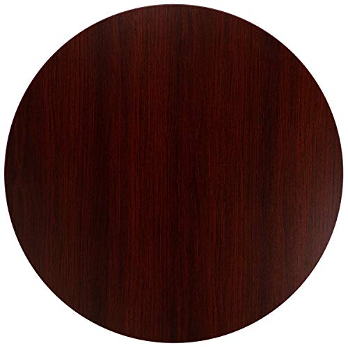 BizChair 36" Round Multi-Purpose Conference Table in Mahogany - Meeting Table for Office BizChair