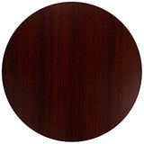 BizChair 36" Round Multi-Purpose Conference Table in Mahogany - Meeting Table for Office BizChair