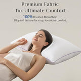 JOLLYVOGUE Pillows Queen Size Set of 1, Washable Supportive Single Bed Pillow with Super Soft Down Alternative Fill, Luxury Fluffy Hotel Quality for Side, Back, and Stomach Sleepers JOLLYVOGUE