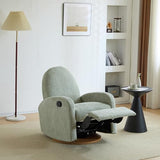 Christopher Knight Home Sidney Boucle Fabric Upholstered 360° Swivel Chair, Push-Back Recliner, Solid Wood Glider Recliner with Rotation, Living Room Lounge Chair, Adjustable Backrest, Greyish Green Christopher Knight Home