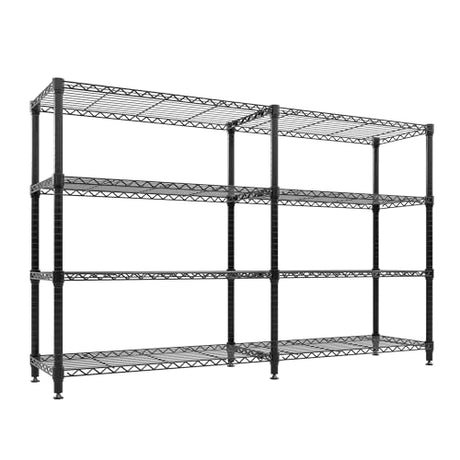 Garvee 70.8" W Storage Shelves Metal Shelving Unit, 4-Tier Heavy Duty Wire Shelving L-Shaped Storage Rack with Adjustable Shelf for Pantry Kitchen Corner Bedroom, 1100 LBS Capacity Garvee