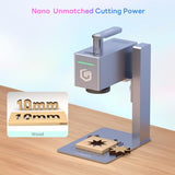 Longer Nano Pro 12W Portable Laser Engraver with Rotary Extension and Slide Extension, 5000mm/s High-Speed, DIY Engraver Tool for Wood, Acrylic, Leather, Cloth, Metal, Ceramics Longer