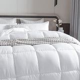 Winter Extra Warm White King Size Down Alternative Comforter, Heavyweight All Season Fiberfill Comforter Duvet Insert 106x90 with Corner Tabs - Ultra Soft Brushed Microfiber Shell Dorrin Nessin