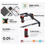 Laser Engraver Machine, P1 S Pro 10W(10000mW) Cutting Machine 380x370mm Large Area, WiFi Control, Engraves Wood Acrylic Leather Glass Metal for DIY, Crafts & for Small Business ACMER