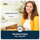 Serta Copenhagen Rolled Arm Sofa, Easy Care Polyester, Soft Pillow Back, Pocket Coil Seat Cushions, Removable Covers, Couch for Small Spaces, Living Rooms or Bedrooms, 61" Loveseat, Brown Serta