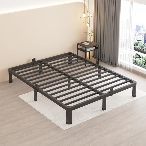 MAF 10 Inch King Metal Platform Bed Frame with Round Corner Legs, 3000 LBS Heavy Duty Steel Slats Support, Noise Free, No Box Spring Needed, Easy Assembly MAF