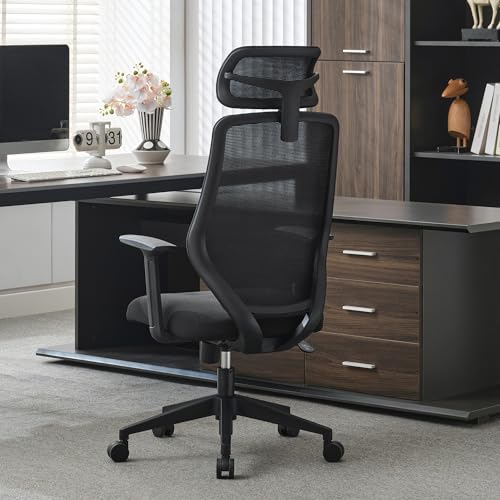 Okeysen Ergonomic Conference Room Chairs Set of 10, High Back Mesh Home Office Desk Chair with S-Shaped Back Support, Swivel Computer Task Chair with Adjustable 2D Headrest. Okeysen