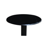 International Concepts Dual Drop Leaf Dining Table, 36-Inch, Black IC International Concepts