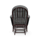 Storkcraft Premium Hoop Glider & Ottoman (Espresso/Gray) — GREENGUARD Gold Certified Nursery Glider, Solid Wood Craftsmanship, Smooth-Gliding Nursery Chair and Ottoman, Award-Winning Storkcraft