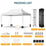Hoteel 10x15 Pop Up Canopy Tent Heavy Duty with 4 Sidewalls, Waterproof Party Tent, Easy Set-up Commercial Instant Tents with Roller Bag & Sandbags, Hexagonal Leg (1-Year Warranty) Hoteel