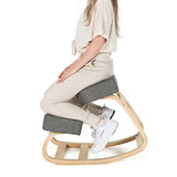 Giantex Kneeling Chair, Wood Posture Chair, Max Load 330 Lbs, Rocking Knee Chair with Soft Cushion, Natural Relief for Back, Shoulder or Neck Pain, Ergonomic Kneeling Chair for Office Home Giantex