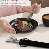Berglander Camping Mess Kits for 2 Person, Silverware Set Spoons Forks Knives, Camping Essentials Gear, Accessories for Travel, Picnic, Outdoor, Easy to Carry and Clean Berglander