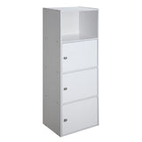 Convenience Concepts 3 Door Xtra Storage Cabinet with Shelf, White Convenience Concepts
