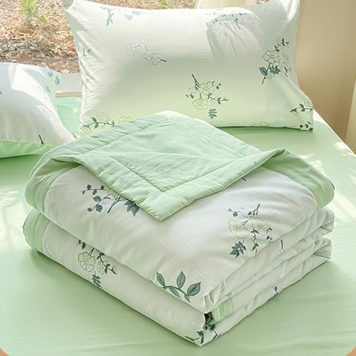 RDIAYDN Summer Duvet, Single Bed, Duvet Cover, Washable, Cooling Printed Duvet, Lightweight for Summer, Soft and Breathable (D, 150 x 200 cm) RDIAYDN