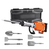 VEVOR Demolition Jack Hammer, MAX 2200W Electric Jackhammer Heavy Duty, 1350 BPM Concrete Breaker, 6pcs Chisels Bit Chipping with Case VEVOR