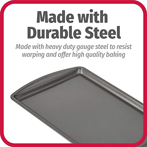 GoodCook Everyday Non-Stick Carbon Steel 9” x 13” Baking Sheet – Carbon Steel Cooking Pans, Bakeware Cookie Sheet for Baking, Oven Pan for Baked Goods & Sheet Pan Dinners