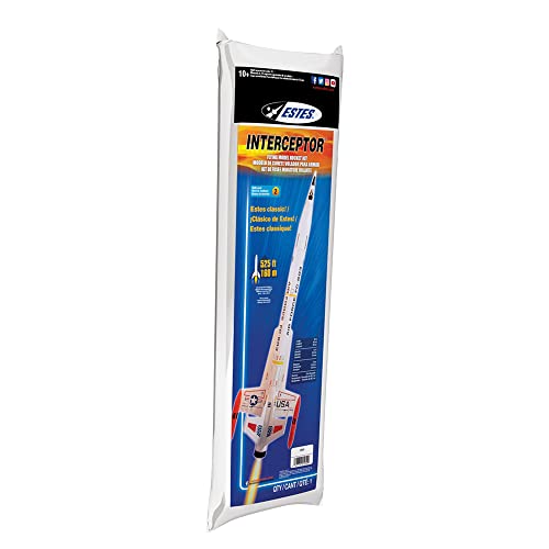 Estes 1250 Interceptor Flying Model Rocket Kit for 12 years old and up with Adult Supervision for under 12 Estes
