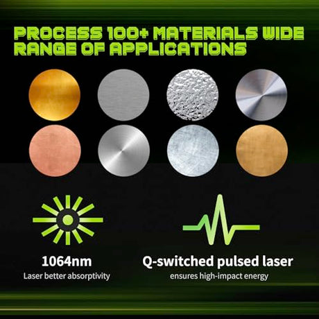 LumiTool 20W True Fiber Laser Engraver - 10X Faster AI Fiber Laser Engraving Machine for Metal, Jewelry, Leather & More - AI-Powered, Deep Engraving, Cloud Data, Compact & Affordable Lumitool