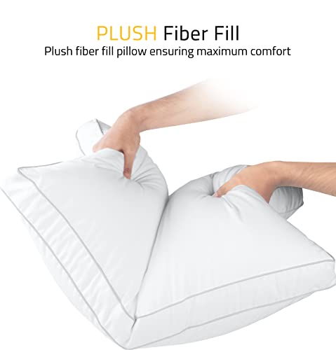 Utopia Bedding Bed Pillows for Sleeping King Size (White), Set of 2, Soft & Fluffy Pillow with Down Alternative Filling, Cooling, Hotel Quality, Gusseted Pillow for Back, Stomach or Side Sleepers Utopia Bedding