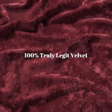 PHF Truly Velvet Duvet Cover Set King Size, 3pcs Ultra Soft Breathable Comforter Cover Set, Luxury Cozy Flannel Duvet Cover with Pillow Shams Bedding Collection, 104" x 90", Wine Red PHF