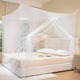 COZFUR Mosquito Net for Bed Mosquiteros Cameros para Cuba One Side Opening White Bed Canopy Netting for Bedroom Camping Outdoor Travel (L75 X W35 X H63 Inch)