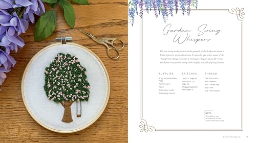 Unofficial Bridgerton Embroidery: 20 Patterns Inspired by the World of Regency Romance WoodArtSupply