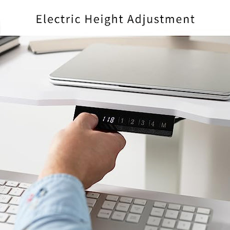 VIVO White Electric Mobile Height Adjustable 36 inch Dual Platform Standing Desk with Wheels, Rolling Small Space Table, Sit Stand Workstation, DESK-V111VTW VIVO